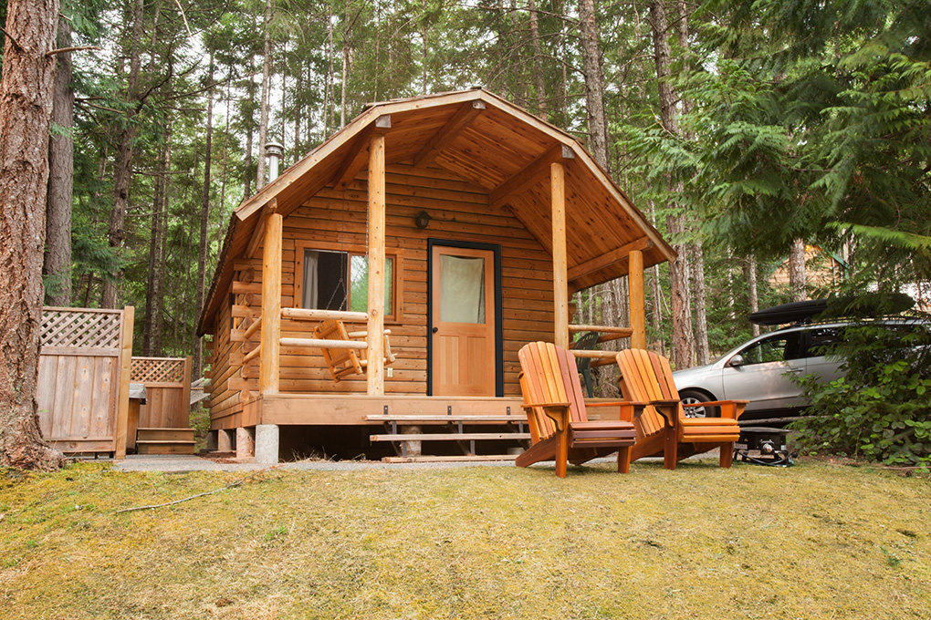 Cabins | Woods on Pender | Pender Island Log Cabins