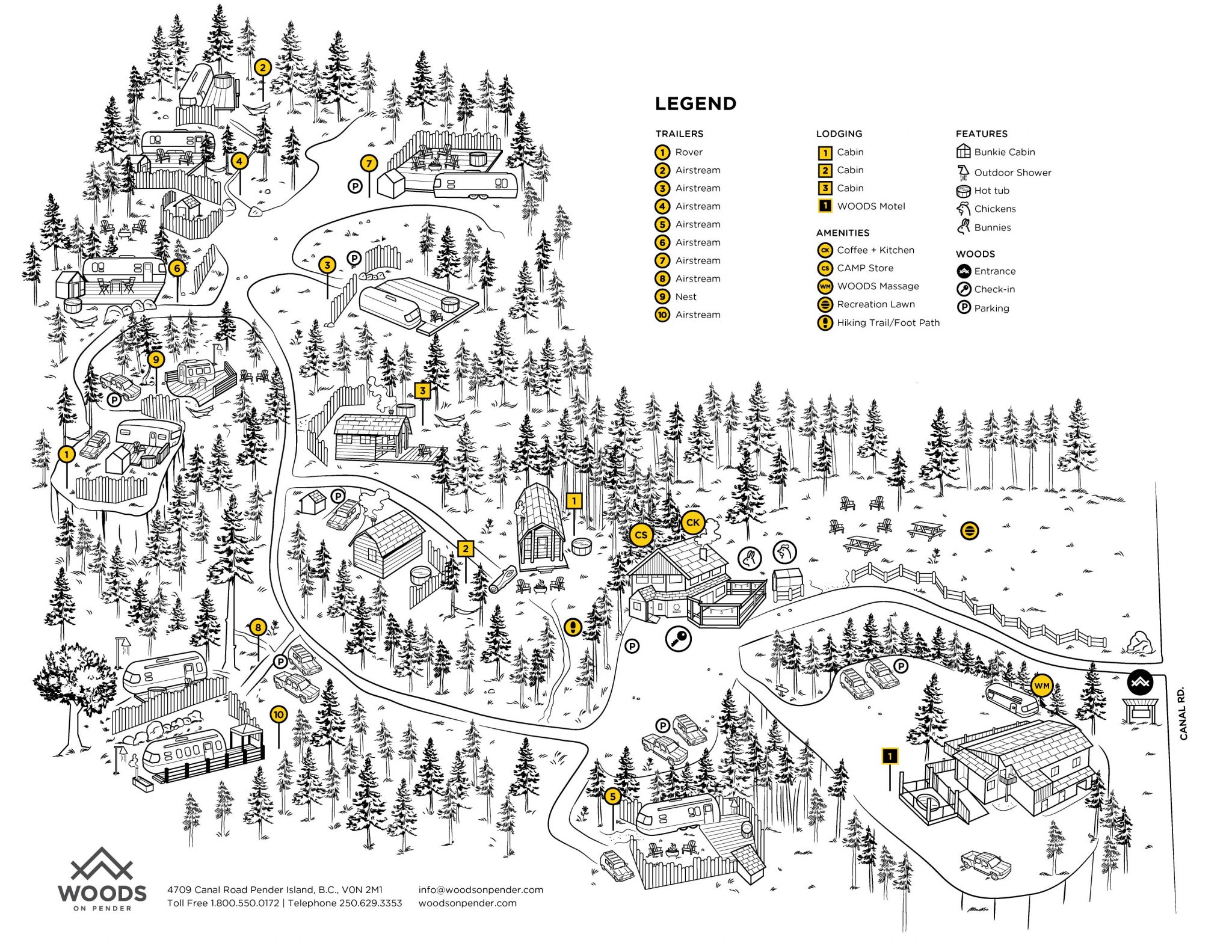 WOODS on Pender Glamping Resort + Motel Pender Island BC